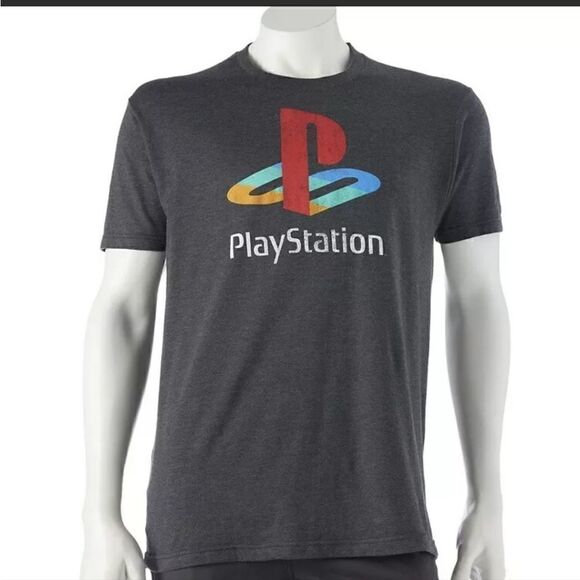 Other - COPY - Men's Playstation Distressed Graphic Tee T-shirt Short Sleeve Grey